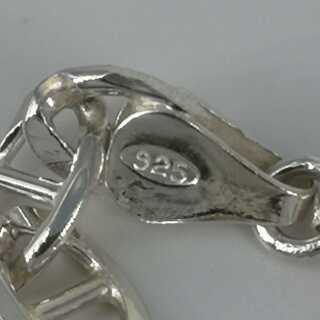 Long Vintage Panzer Bar Chain in Silver