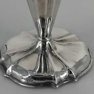 Kleine Art Deco Vase in Silber von Wilhelm Binder Schwäbisch Gmünd 