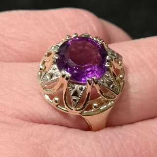 Vintage Damenring mit Amethyst- annodazumal antikschmuck vintage ringe online kaufen