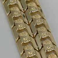 Prächtiges Damen Designer Armband in Gold mit Fantasie Muster