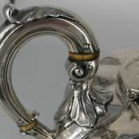 Antike Teekanne in Silber in Kürbisform aus England 1831