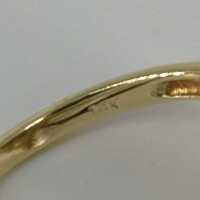 Prächtiger Damen Art Deco Ring in Gold mit Saphir und Diamanten
