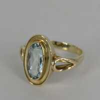 Vintage Ring mit Aquamarin - Annodazumal Antikschmuck: Vintage Ring in Gold und Aquamarin aus den 1950er Jahren online kaufen