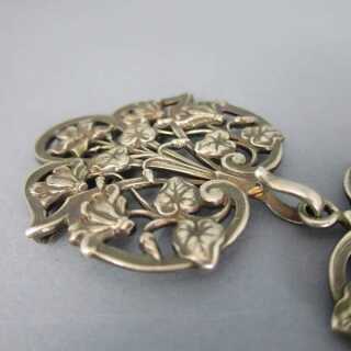 Romantische Gürtelschnalle in vergoldeter Bronze aus dem Jugendstil