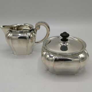 4-piece Tea Service in Silver by Jakob Grimminger circa 1930