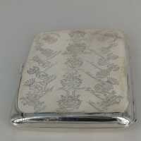 Antique cigarette case in silver from the Wilhelminian period with coat of arms