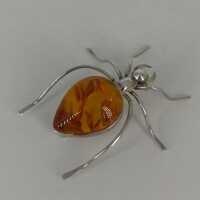 Spinnen Brosche in Silber - Annodazumal Antikschmuck:...