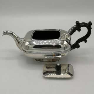 Seltenes 4-teiliges Teeset in Silber - Annodazumal Antikschmuck: Biedermeier Teeset in Silber kaufen