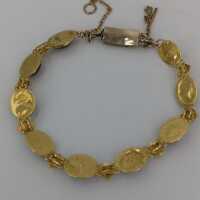 Antique bracelet in gold with tourmalines from the late baroque around 1730
