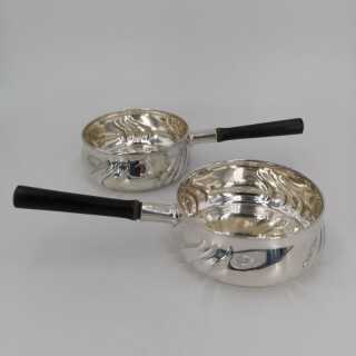 Paar Butterpfännchen in Silber - Annodazumal Antikschmuck: Vintage Tafelsilber online kaufen