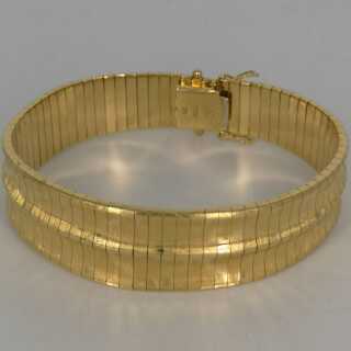 Schlangenhaut Design in Gold - Annodazumal Antikschmuck: Vintage Schlangenhaut Armband in Gold online kaufen