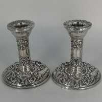 Kerzenleuchter in Silber - Annodazumal Antikschmuck: Vintage Paar Kerzenleuchter in Silber online kaufen