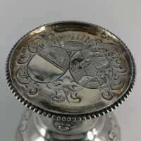 Historism Wine Goblet in Silver with Alliance Coat of Arms