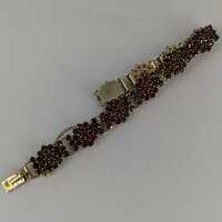 Armband mit böhmischen Granatsteinen - Annodazumal Antikschmuck: Vintage Antikschmuck online kaufen