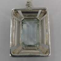 Large Art Deco pendant in silver with topaz probably Fachschule Idar-Oberstein