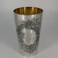 Set of antique wine cups in silver from the Neo-Rococo period