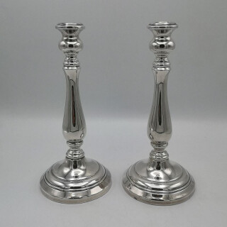 Elegant Large Pair of Candlesticks in Silver