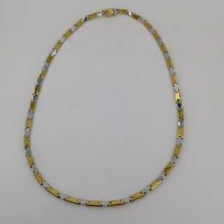 Magnificent necklace in yellow and white gold from the 1970s