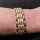 Massives breites Damen Backstein Armband in Gold um 1960/70