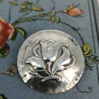Vintage Silberschmuck für Damen - Annodazumal Antikschmuck: Runde Brosche in Silber online kaufen
