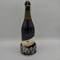 Vintage Wine Bottle Holder with Vine Leaves Decor
