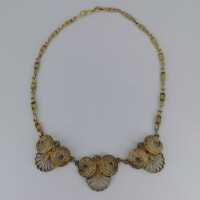 Rare necklace in gilded silver from the house of Theodor Fahrner