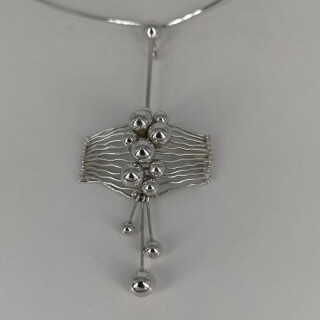 Vintage Unidor Necklace with Pendant in Silver from the 1950/60s
